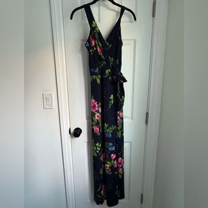 Le Lis Navy Floral Maxi Dress